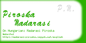 piroska madarasi business card